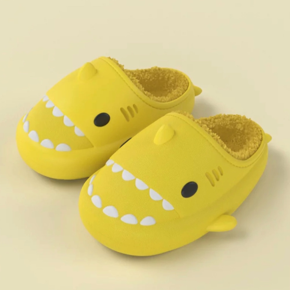 Yellow Children's  Winter Warm Shark Slippers brand-new comes in most sizes